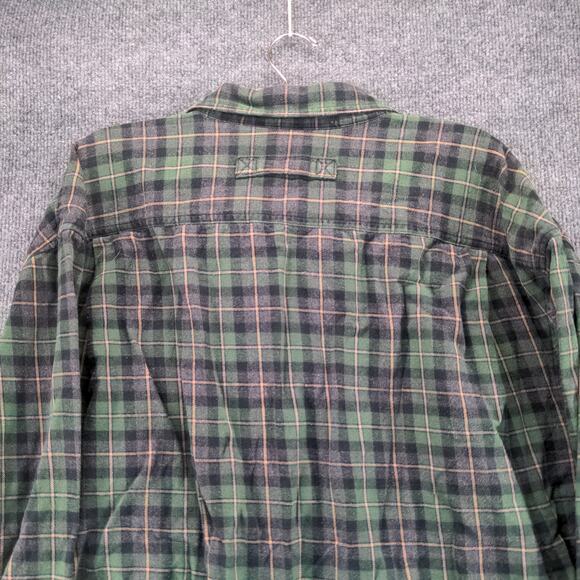 Duluth Trading Co Button Down Green Plaid Long Sleeve Shirt Size 2XL - Picture 8 of 10